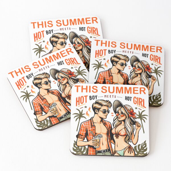 Item preview, Hot Boy Meets Hot Girl – Summer Romance Vibes designed and sold by MarcVan.