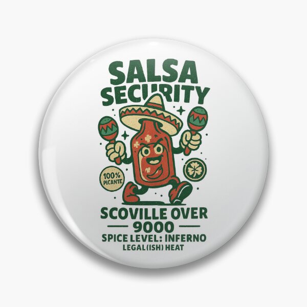 Item preview, Salsa Security — Scoville Over 9000 • Spice Level: INFERNO • Legal(ish) Heat • 100% Picante (Cinco de Mayo Retro Tee) designed and sold by BeetleDots.