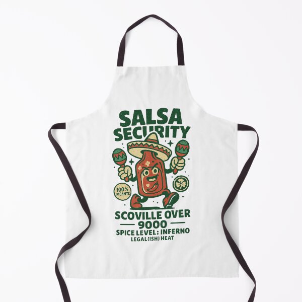Item preview, Salsa Security — Scoville Over 9000 • Spice Level: INFERNO • Legal(ish) Heat • 100% Picante (Cinco de Mayo Retro Tee) designed and sold by BeetleDots.