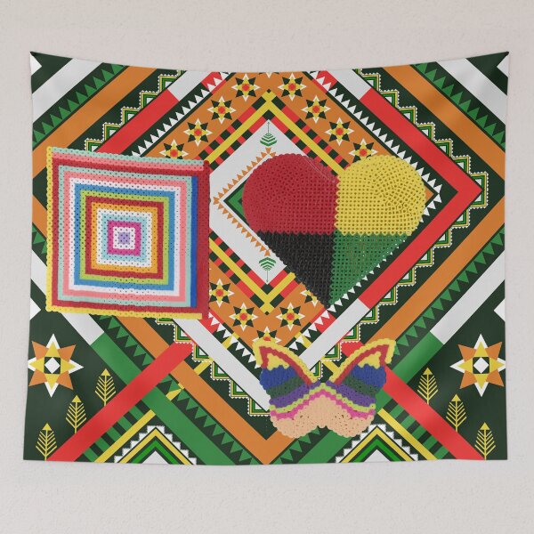 Item preview, Sunshine and Heart and Square Butterfly Perler Bead Design designed and sold by WAE Center.