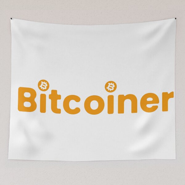 Item preview, Bitcoiner – Orange Minimalist Crypto Text Logo designed and sold by MarcVan.