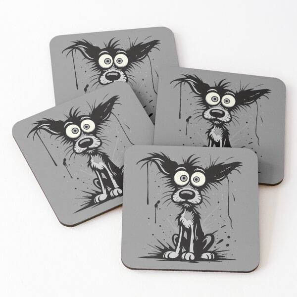 Item preview, Grungy Wet Dog – Splatter Cartoon Pup Design designed and sold by MarCinu Art.