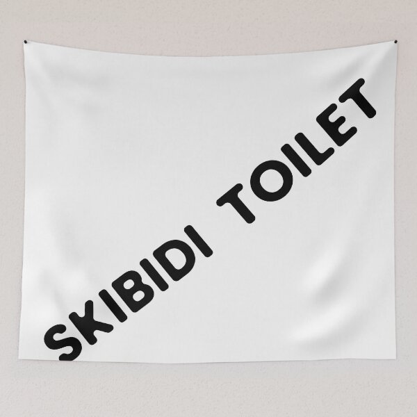 Item preview, SKIBIDI TOILET – Slanted Text Meme Logo designed and sold by MarcVan.