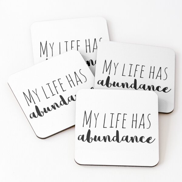 Item preview, My Life Has Abundance – Affirmation – Prosperity Flow Typography Design designed and sold by Camila  Ardila.