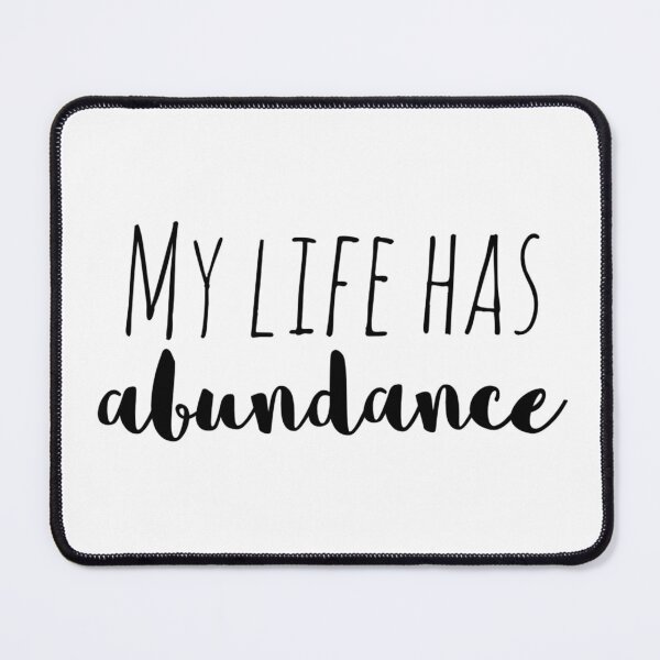 Item preview, My Life Has Abundance – Affirmation – Prosperity Flow Typography Design designed and sold by Camila Ardila.