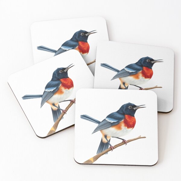 Item preview, Watercolor Red-breasted Flycatcher designed and sold by Marianne1108.