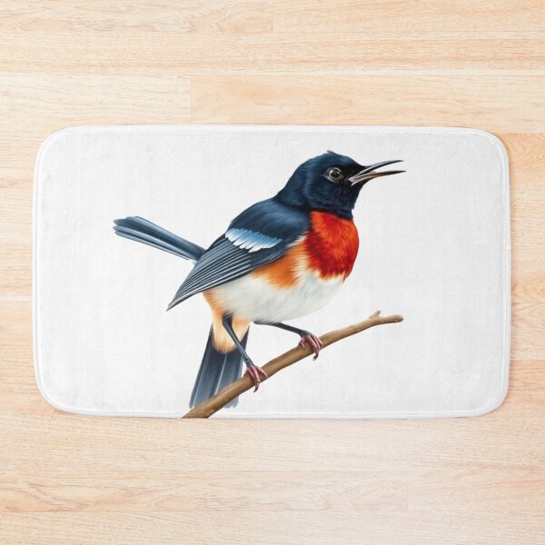 Item preview, Watercolor Red-breasted Flycatcher designed and sold by Marianne1108.