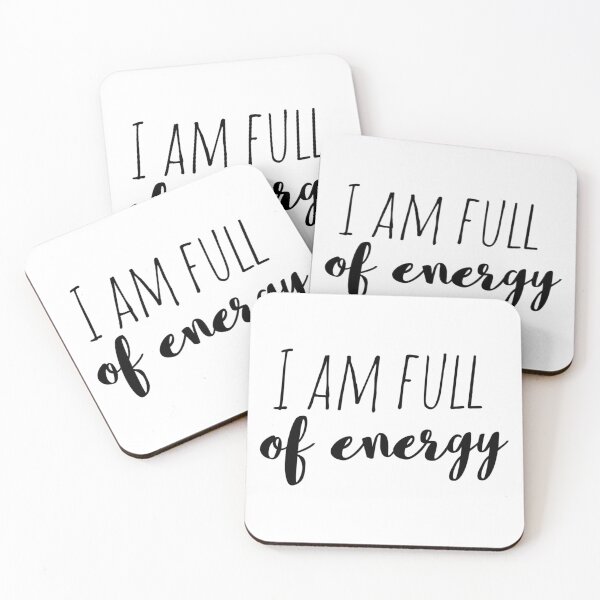 Item preview, I Am Full of Energy – Affirmation – Vibrancy Typography Design designed and sold by Camila  Ardila.