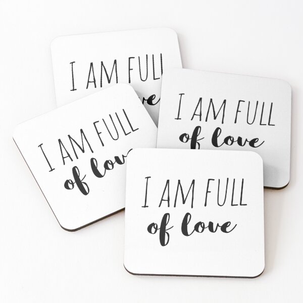 Item preview, I Am Full of Love – Affirmation – Heart-Centered Typography Design designed and sold by Camila  Ardila.