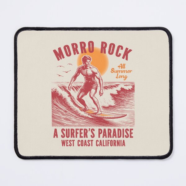 Item preview, Surfing Morro Rock Surfers Paradise San Luis Obispo County California designed and sold by eclecTEEq.