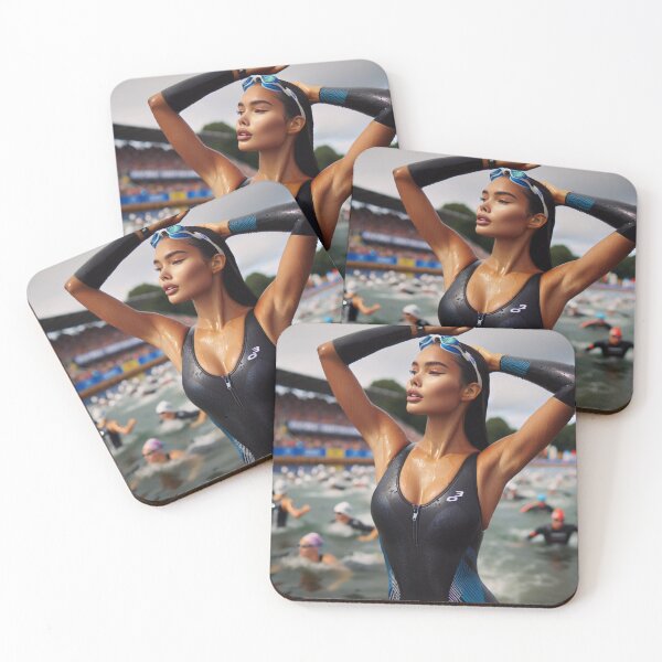 Item preview, “She Rises — Power from the Water” Triathlon Women Performance Motivation Design designed and sold by Triathlongram.