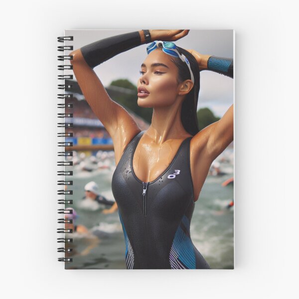 Item preview, “She Rises — Power from the Water” Triathlon Women Performance Motivation Design designed and sold by Triathlongram.