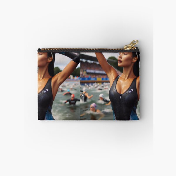 Item preview, “She Rises — Power from the Water” Triathlon Women Performance Motivation Design designed and sold by Triathlongram.
