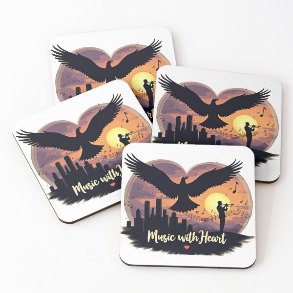 Item preview, Music with Heart Trumpet Sunset Skyline designed and sold by Zyptee.