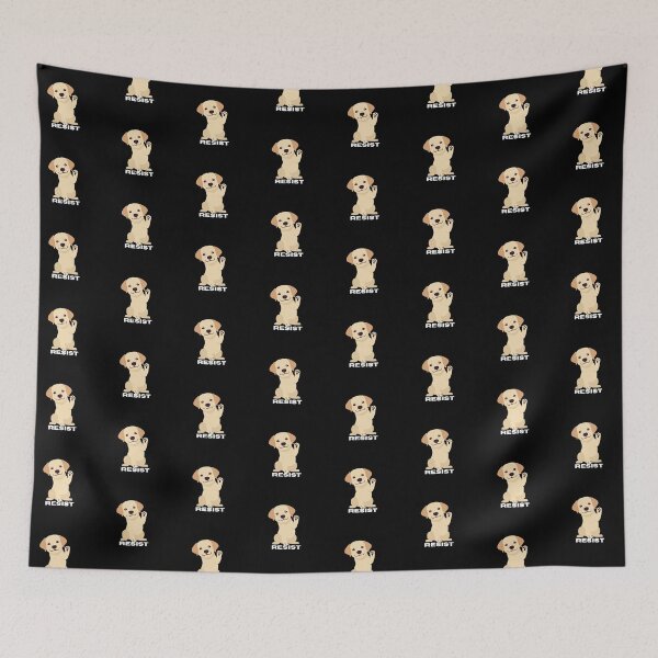 Item preview, Cute dog with fist raised, RESIST designed and sold by CheekyGrace.