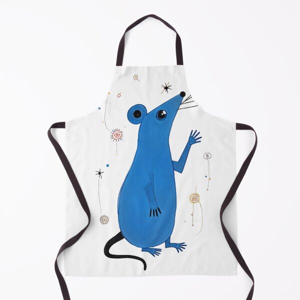 Item preview, Blue Rat in Miró Style – Abstract Minimalist Creature designed and sold by HiresFilm.