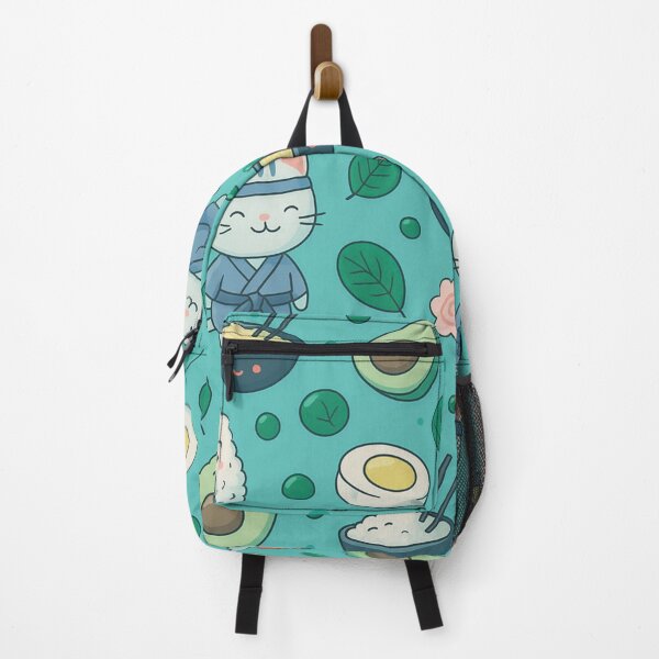 Item preview, Kawaii Ninja Cats with Japanese Food | Cute Sushi Ramen Avocado Pattern designed and sold by ZephyrBDesigns.