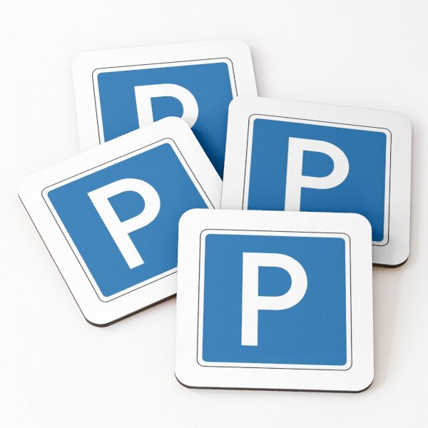 Item preview, P Parking Sign Sticker designed and sold by LayersDesign.