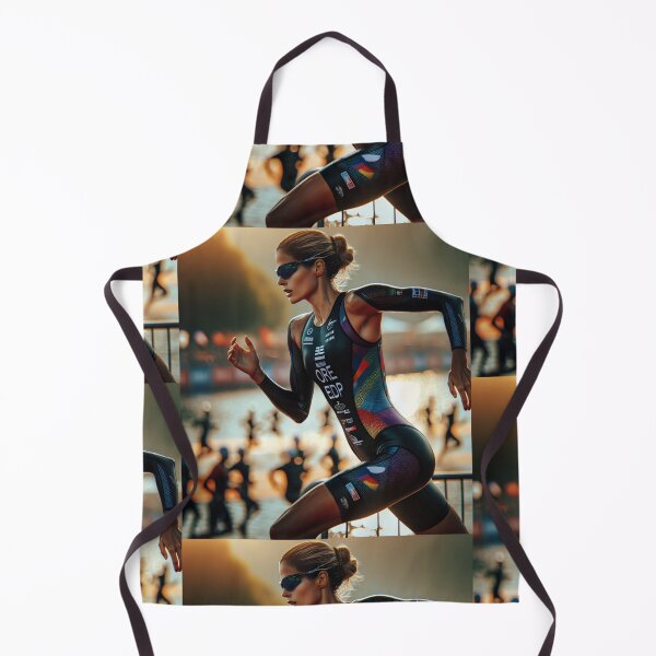 Item preview, “All In — She Trains to Triumph” Triathlon Performance Motivation for Women designed and sold by Triathlongram.