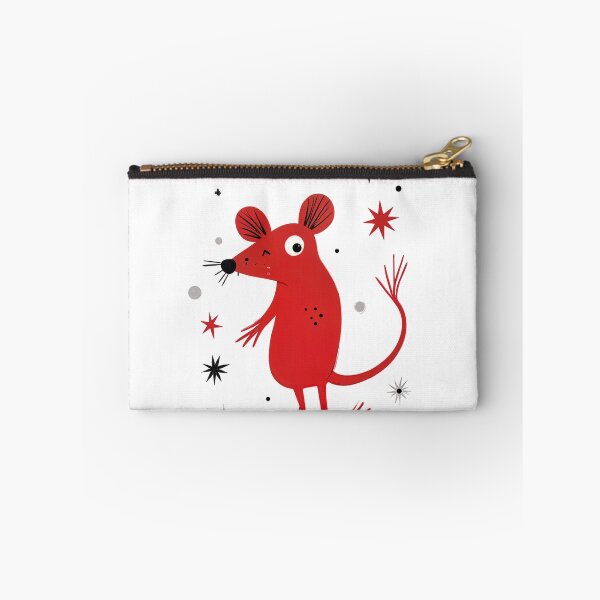 Item preview, Red Rat with Stars – Minimalist Surreal Animal in Miró Style designed and sold by HiresFilm.