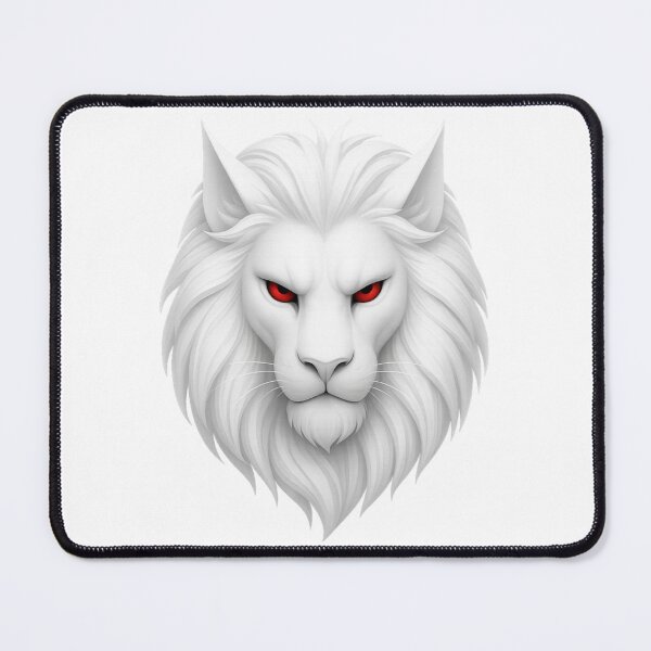 Item preview, White Lion with Red Eyes – Fierce and Majestic designed and sold by Bellassi.