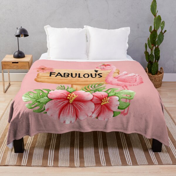 Item preview, Fabulous Flamingo – Pretty Pink Bird with Flowers designed and sold by BlesstB.