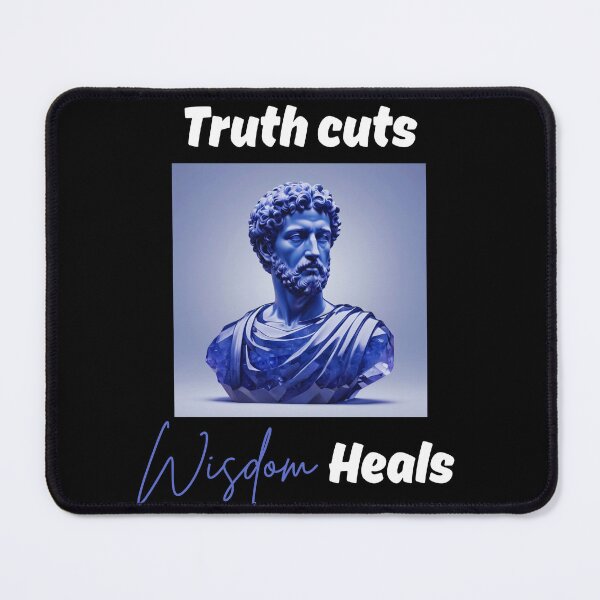 Item preview, Truth Cuts, Wisdom Heals - Marcus Aurelius Blue Tanzanite Crystal Stoic Sculpture designed and sold by LexaArtworks.