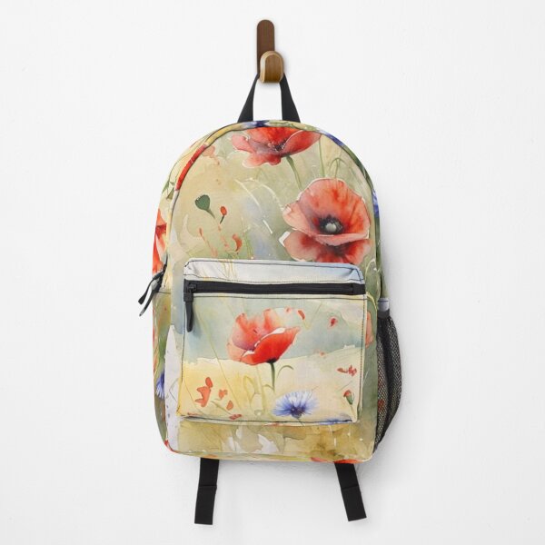 Item preview, Watercolor Poppies & Cornflowers – Polish Countryside Wildflowers designed and sold by Monika Howarth.