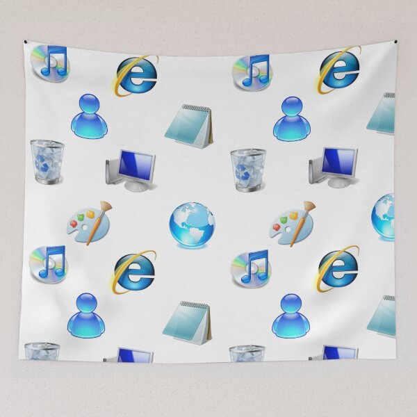 Item preview, Frutiger Aero Icon Pattern Aesthetic Y2K   designed and sold by STRAWPOP DESIGNS.