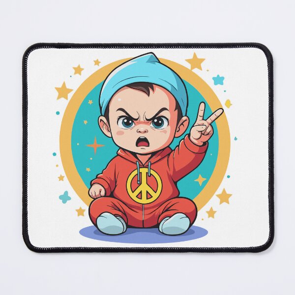 Item preview, Tiny Symbol of Strength. Baby’s Fierce Peace Pose designed and sold by Flux print.