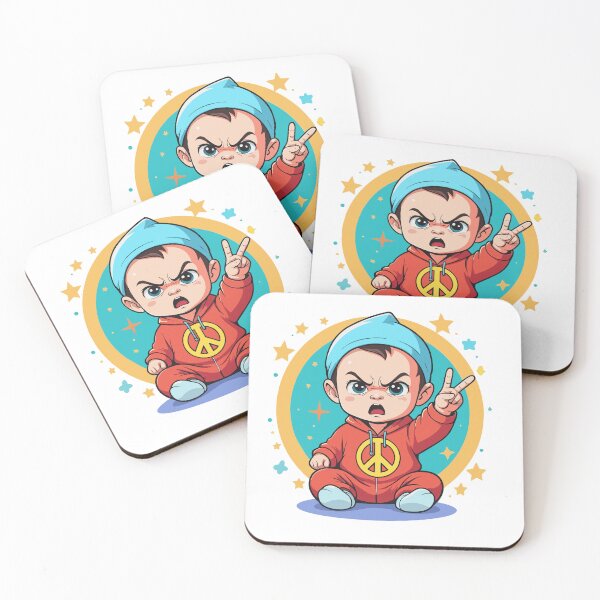 Item preview, Tiny Symbol of Strength. Baby’s Fierce Peace Pose designed and sold by Flux print.