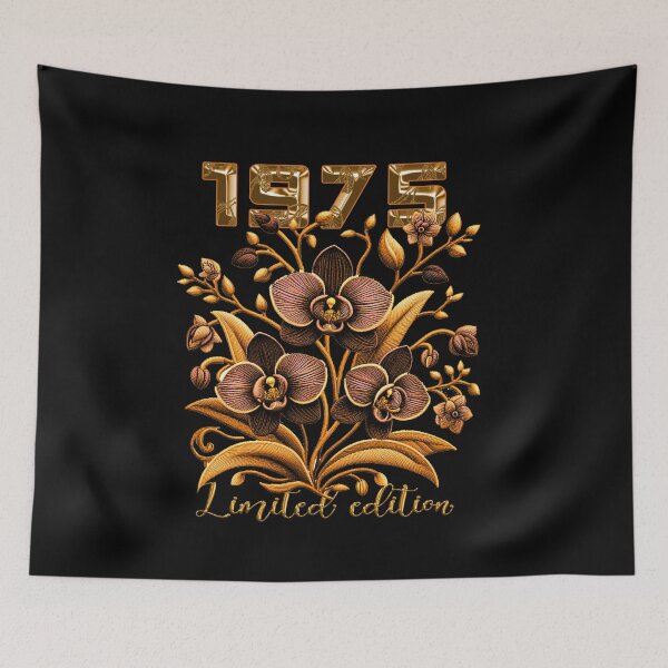Item preview, Being Awesome Vintage 1975 - Birthday Golden flowers designed and sold by Bukhisz.