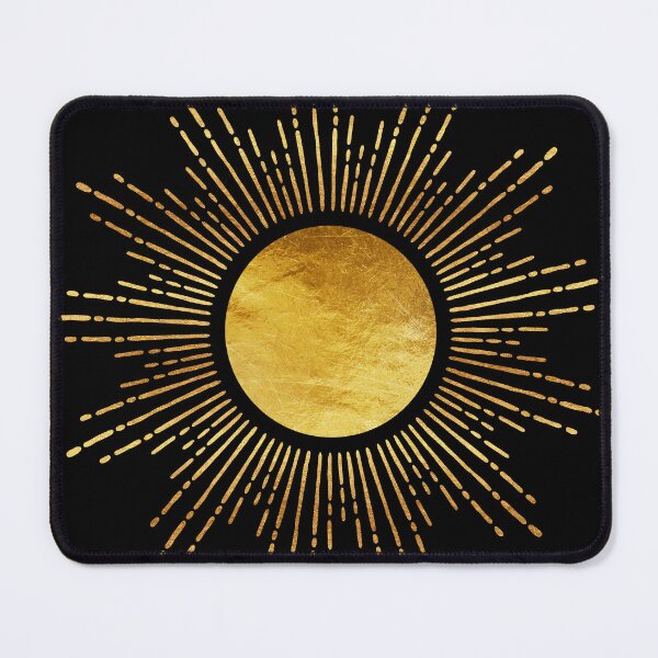 Item preview, Golden Sunburst Abstract Starburst Noir designed and sold by Glimmersmith.