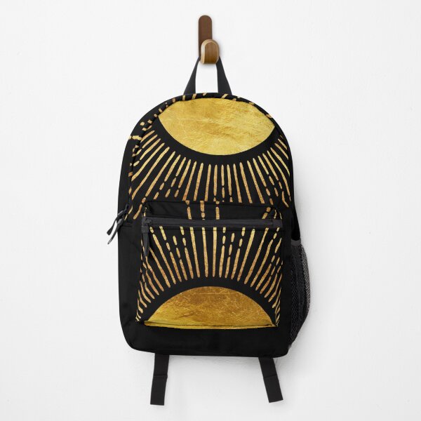 Item preview, Golden Sunburst Abstract Starburst Noir designed and sold by Glimmersmith.