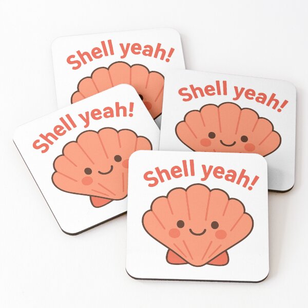 Item preview, Shell Yeah! – Cute Smiling Seashell Summer Design designed and sold by ToonyTeez.