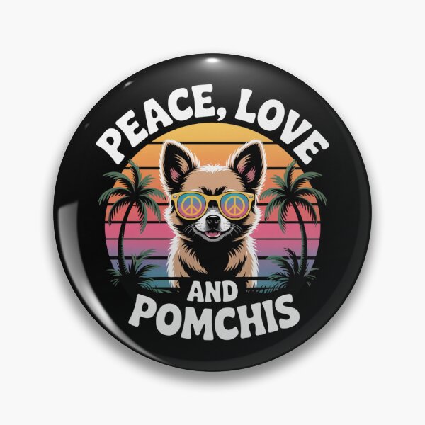 Item preview, Peace, Love and Pomchis designed and sold by theartfulaspie.