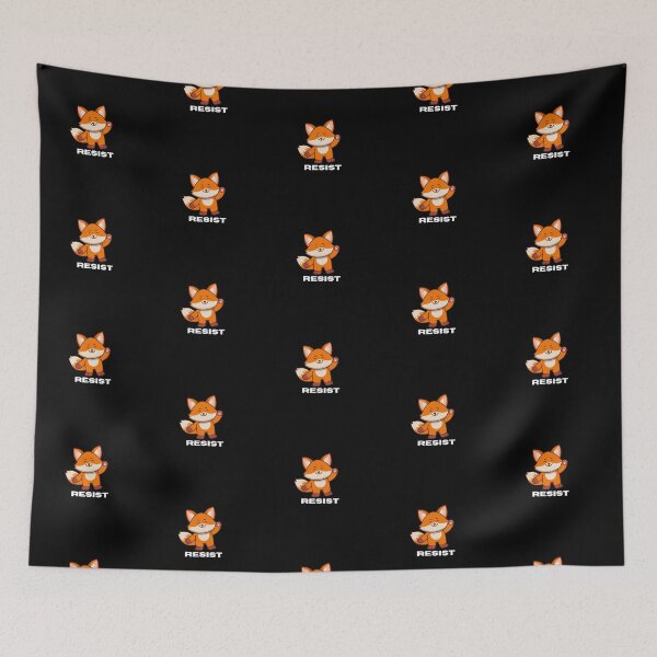 Item preview, Orange Fox, with fist raised, RESIST designed and sold by CheekyGrace.