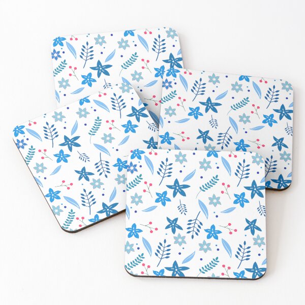 Item preview, Bluer than Blue Cool Pattern Collection - Leaves and Flowers designed and sold by Dailywalker22.