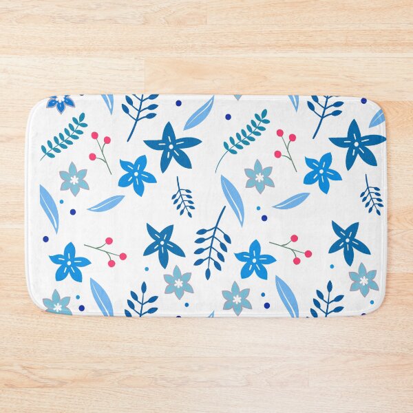 Item preview, Bluer than Blue Cool Pattern Collection - Leaves and Flowers designed and sold by Dailywalker22.