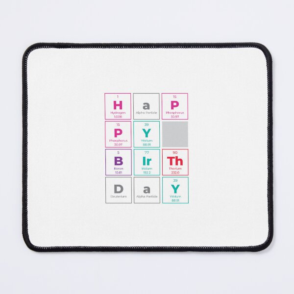 Item preview, Copy of Happy Birthday – Periodic Table Science Typography Outlined Design designed and sold by Rodney's Marketplace.