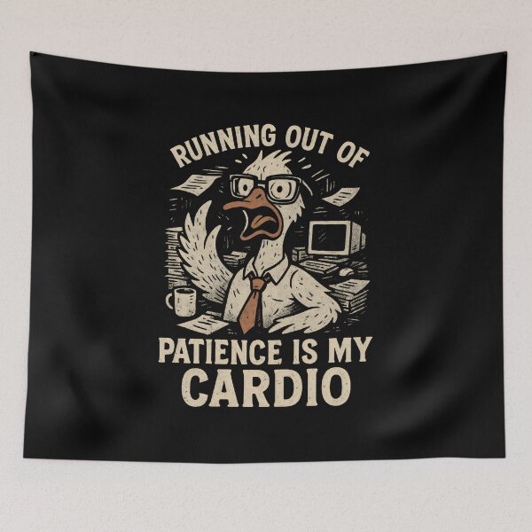Item preview, Funny Goose- Running out of patience is my cardio designed and sold by DemureArtsy.