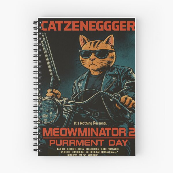 Item preview, Meowminator Cat Movie Poster Parody Art designed and sold by Lucky Pig Teesigns .
