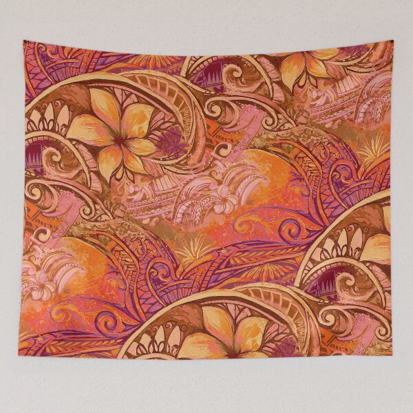 Item preview, Hawaiian Abstract Wave Art Print 0019 designed and sold by sunnthreads.