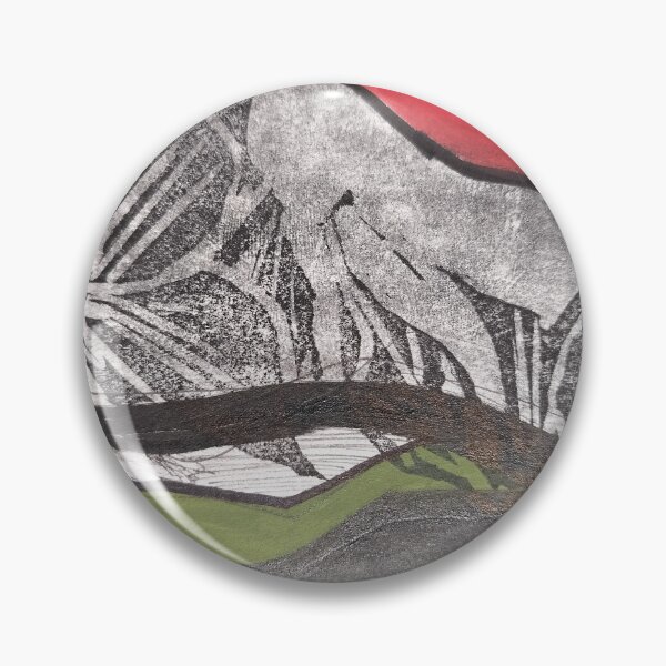 Item preview, Trillium block print  striped hills landscape genius  designed and sold by jessrussell.