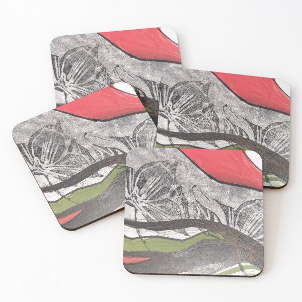 Item preview, Trillium block print  striped hills landscape genius  designed and sold by jessrussell.