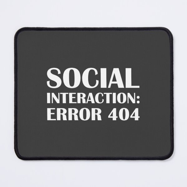 Item preview, Social Interaction: Error 404 / Introvert Joke Funny T-Shirt Label designed and sold by introvertvibes.