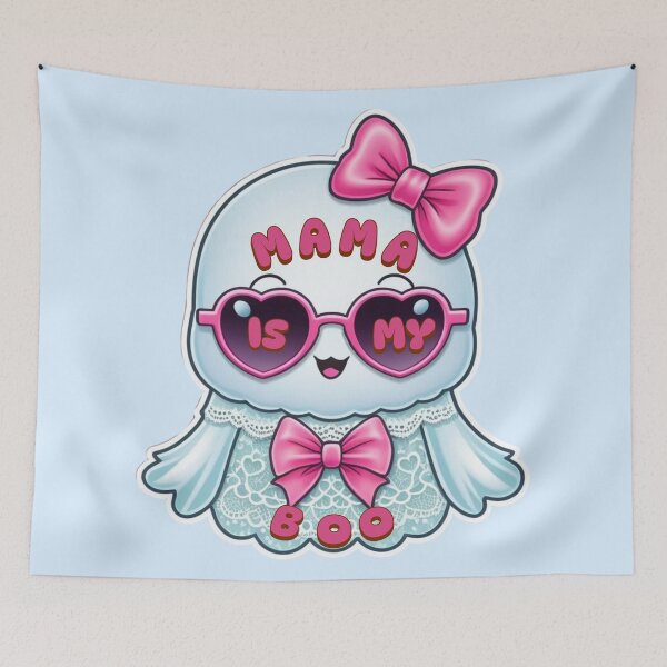 Item preview, Mama Is My Boo Cute Ghost Halloween Shirt for Moms and Spooky Season Lovers designed and sold by ArtDesignTp.