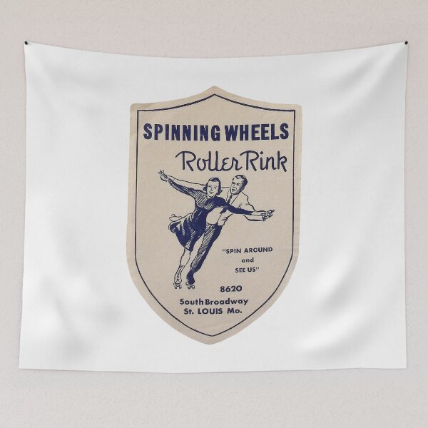 Item preview, Spinning Wheel Roller Rink St. Louis Missouri Roller Skating Rink Sticker Decal Label designed and sold by tislord.