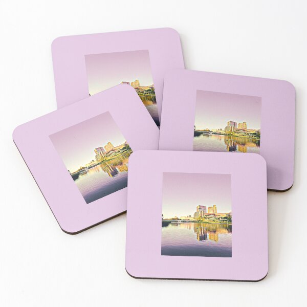 Item preview, CITY AND PELICANS IN POP OF PINK COLOURS  designed and sold by VEDAStyle.