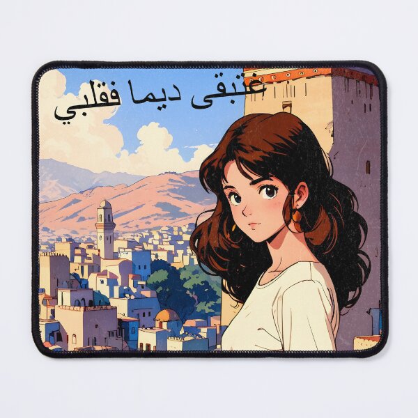 Item preview, Romantic Farewell in Fez Morocco – Retro Anime Travel Girl Love Quote designed and sold by Kawaii-Sky.